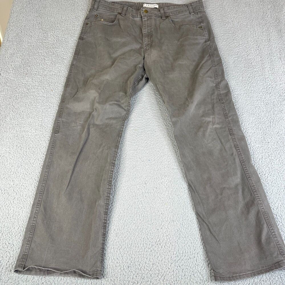 R.M Williams Jeans Men 38x32 Khaki Green Straight Leg Premium Denim Australia